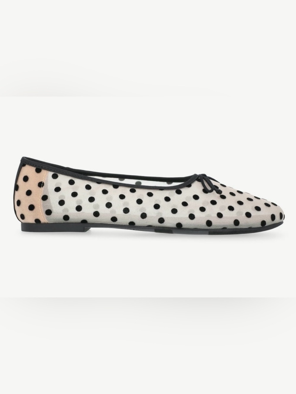 NWT no boundaries Polka Dot Mesh Ballet Flat size 10 - Picture 5 of 6